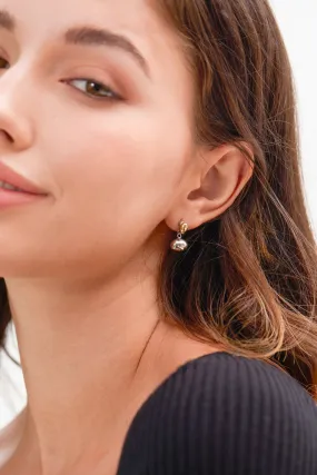 Mixed Metal Bean Studs with Ear Jackets