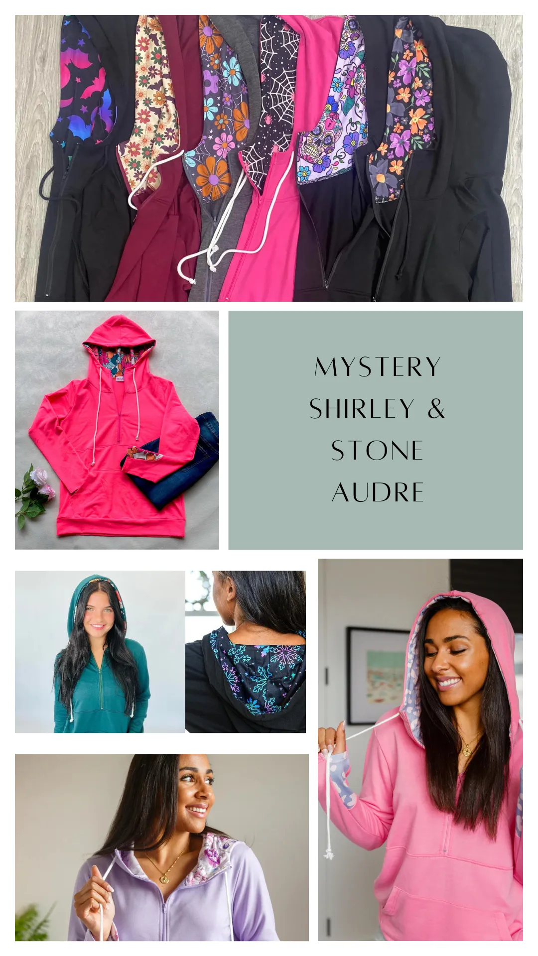 Mystery Audre Half Zip Hoodie by Shirley & Stone (Ships in 1-2 weeks)