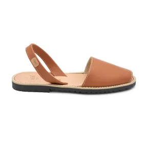 Open Toe Leather Menorcan Sandal With Sling Back - Madona 1056 Ciervo