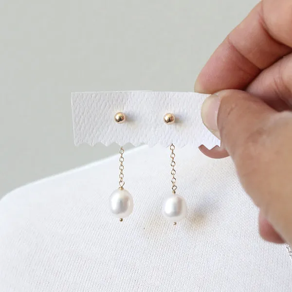 Pearl Post and Ear Jacket Earrings