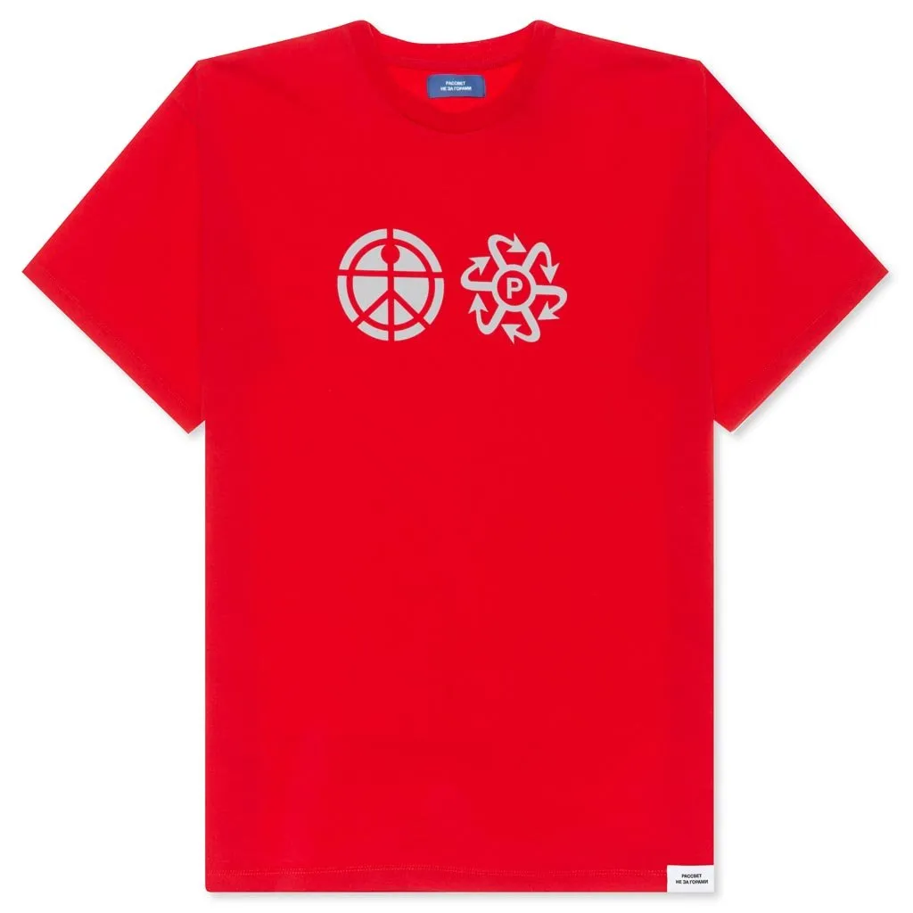 Print Logo T-Shirt - Red