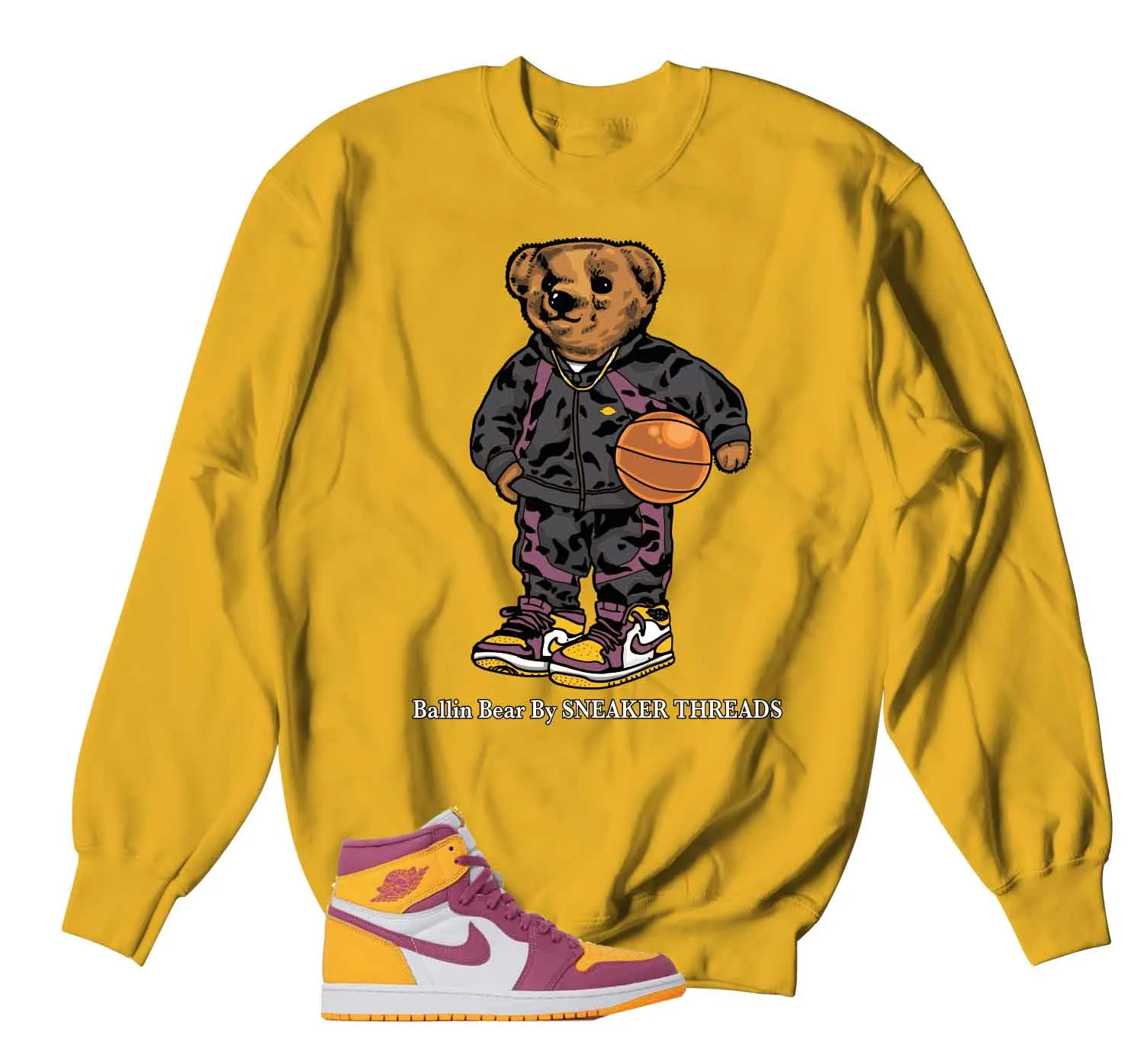 Retro 1 Brotherhood Ballin Bear Sweater