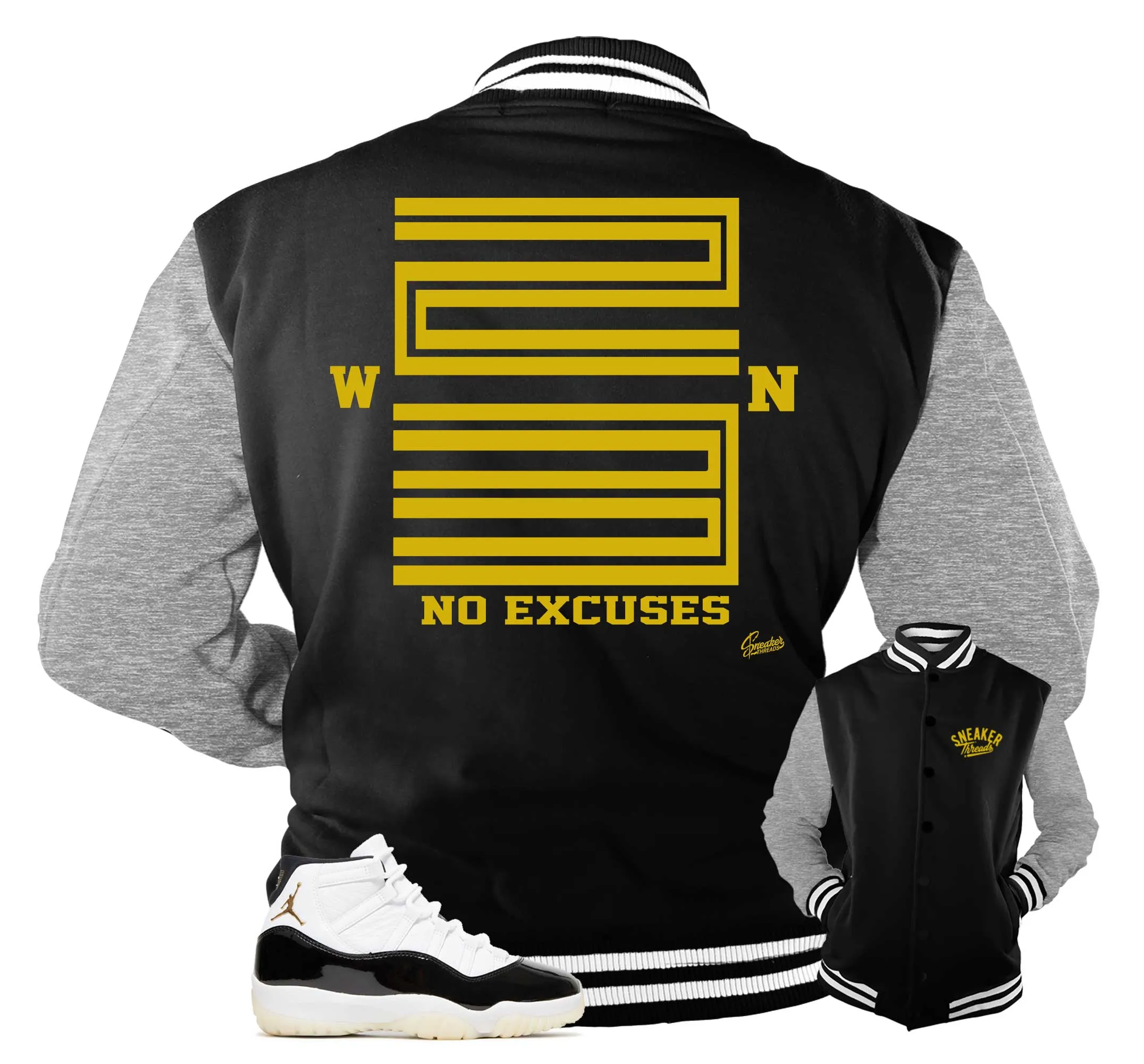 Retro 11 Gratitude Varsity Jacket - Win 23 - Black