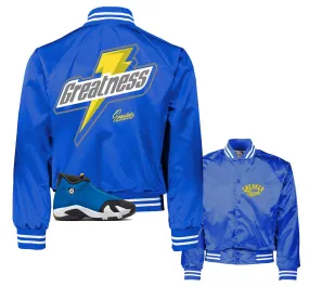 Retro 14 Laney Satin Jacket - Greatness - Blue