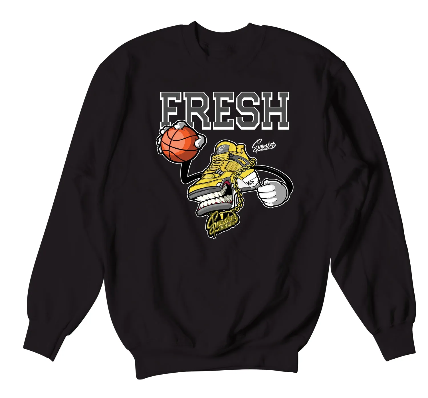 Retro 4 Lightning Sweater - Fresh Fours - Black