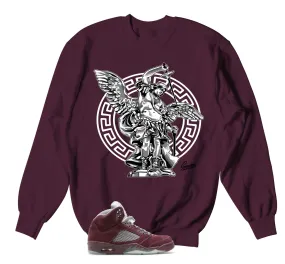 Retro 5 Burgundy St. Micheal Sweater