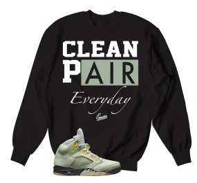 Retro 5 Jade Horizon Sweater - Clean Pair - Black