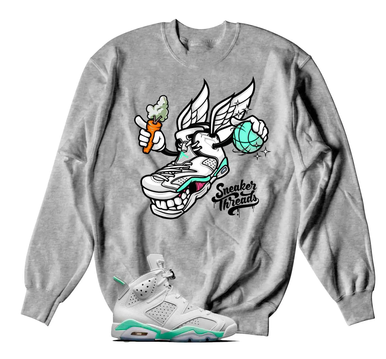 Retro 6 Mint Foam Fly Kicks Sweater