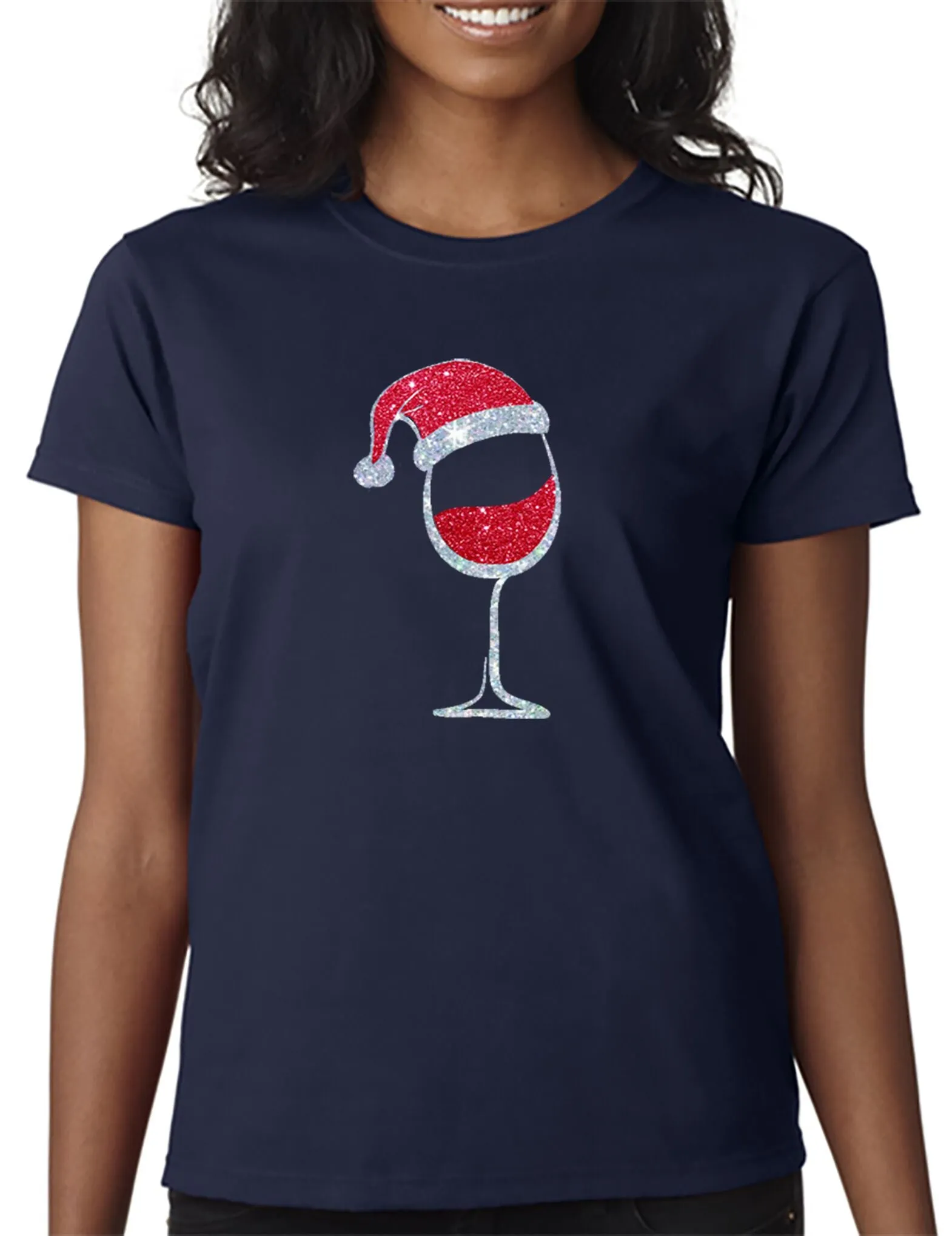 Santa Wine T-Shirt - Merry Christmas