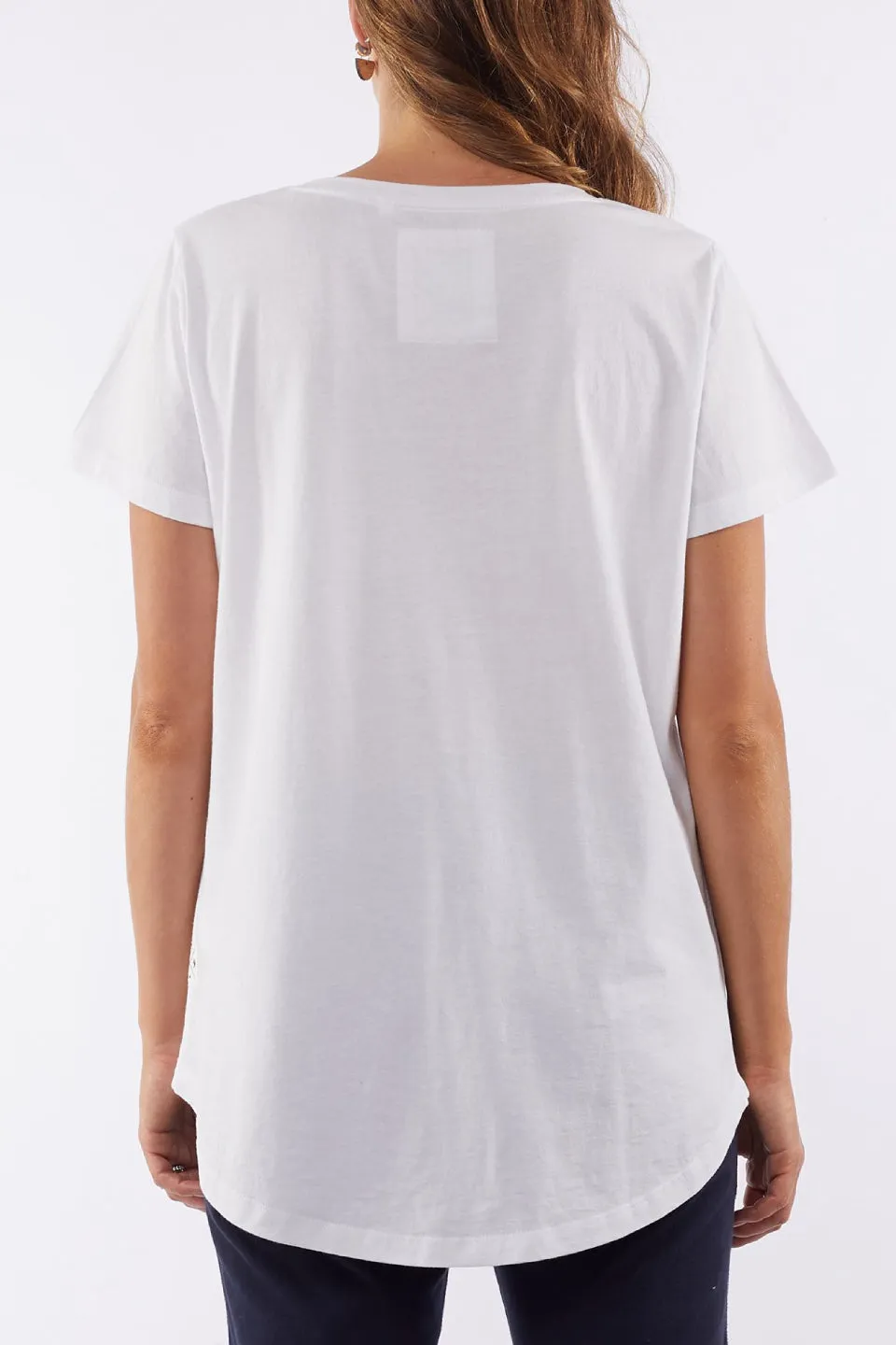 Sierra Luxe SS Relaxed White Tee