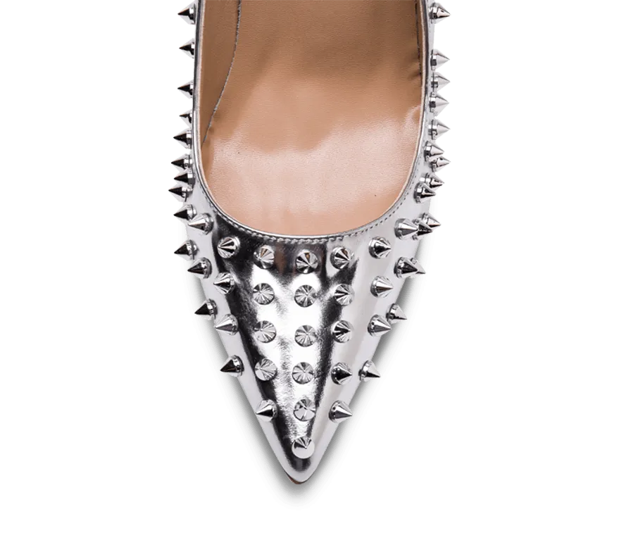 Spikes Pink Sole High Heel Pumps