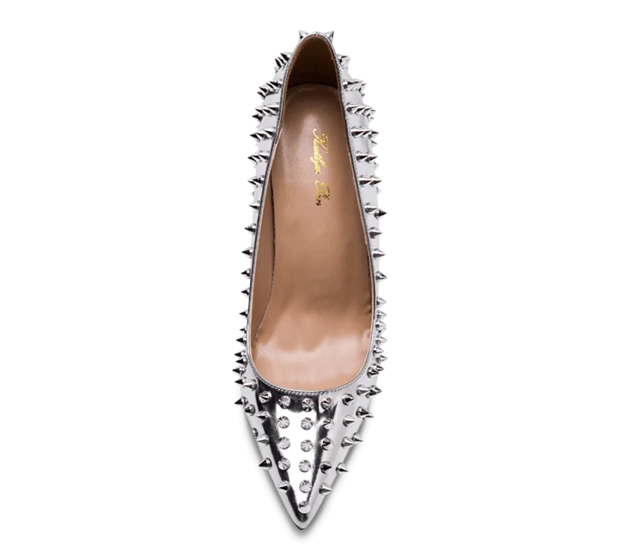 Spikes Pink Sole High Heel Pumps