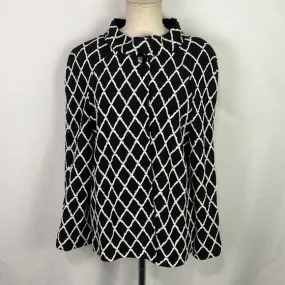 StJohnBlack White Print Button Front Jacket