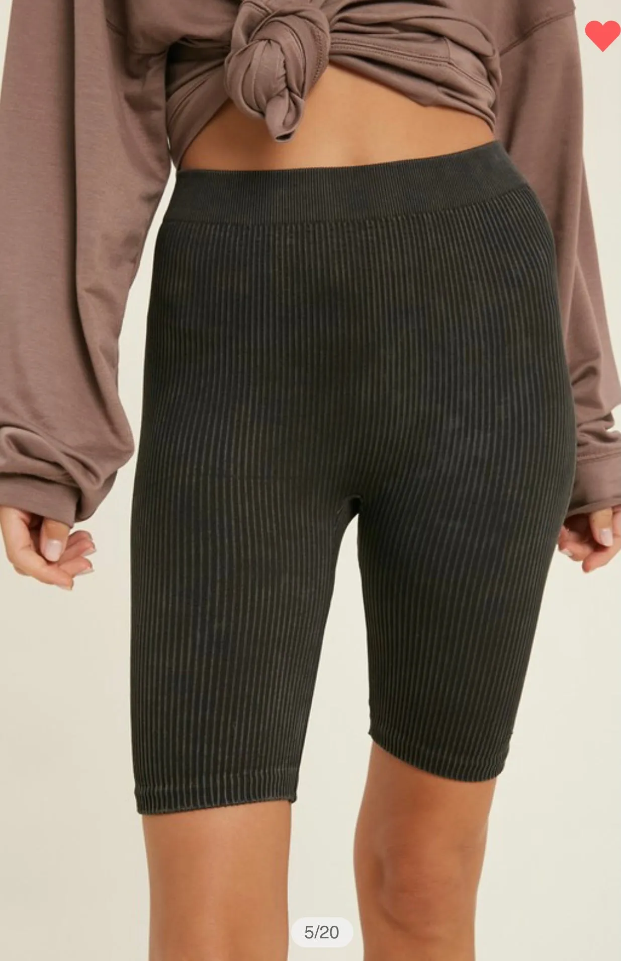 The Bay Ribbed biker shorts