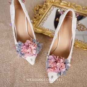 The Hansen Wedding Bridal Floral Heels