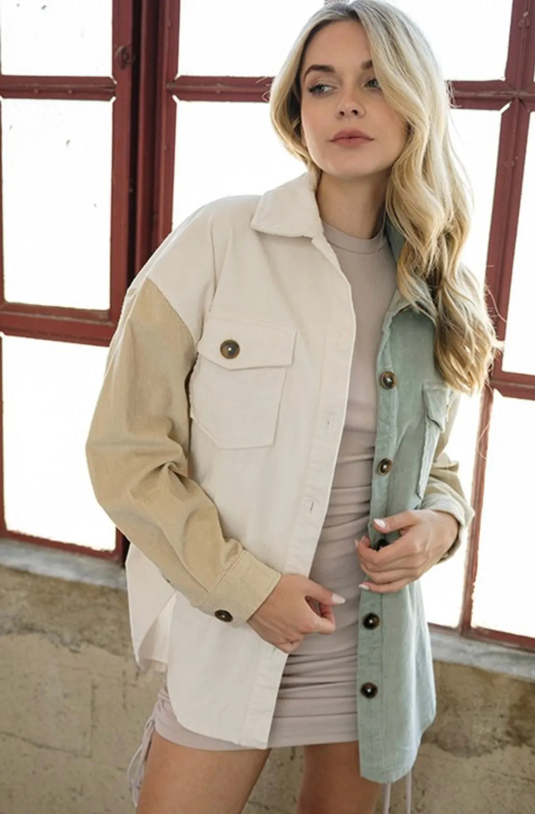 The Tammy Color-block Corduroy Jacket