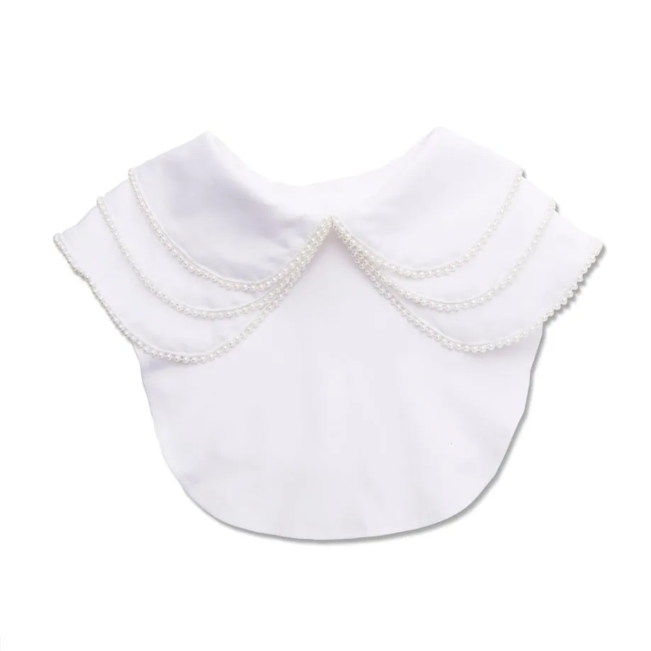 WHITE LORETTA LAYERED PEARL COLLAR