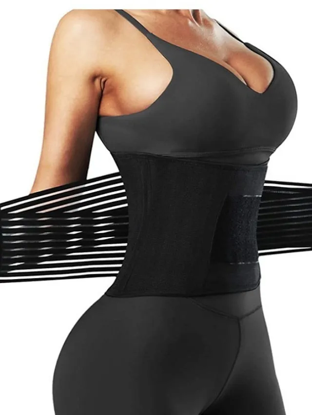 Women's Breathable Sports Waist Trainer Corset with Hook and Loop Closure