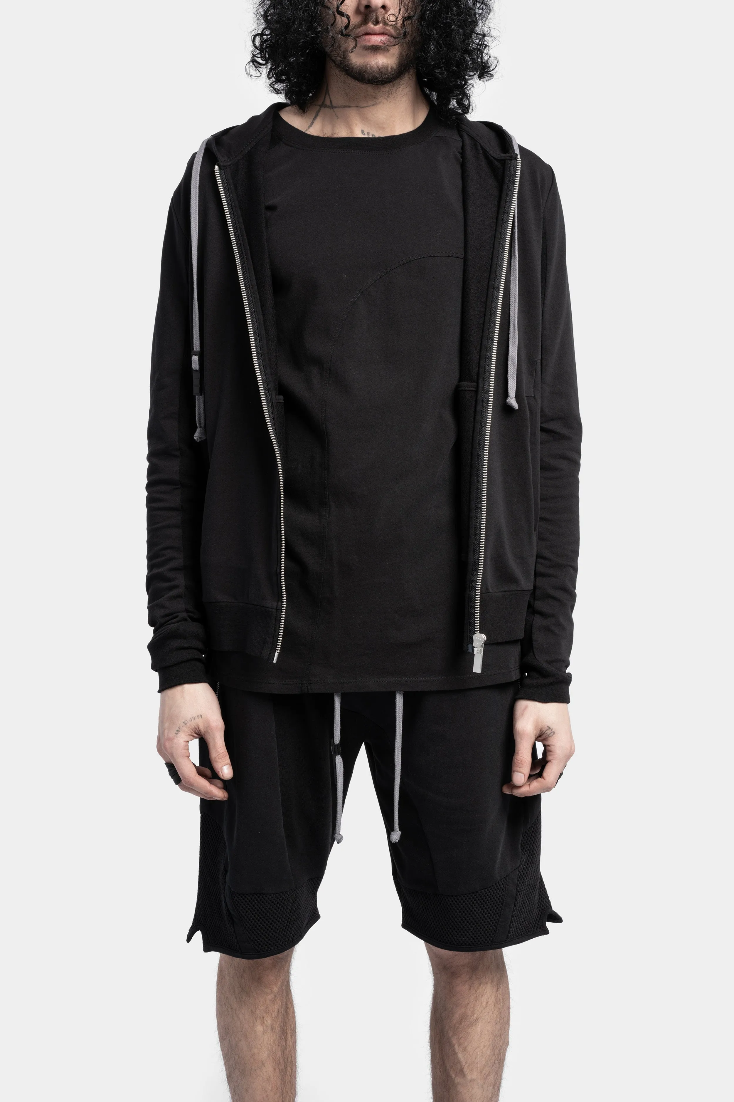 Zip hoodie pullover, Black